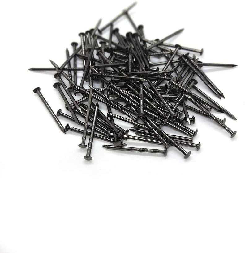 ND Meitebeisi Black Nails Round Head Wood Screw Nail Decorative Furniture Miniature Nail 1inch/25mm, Pack of 100 - Image 1